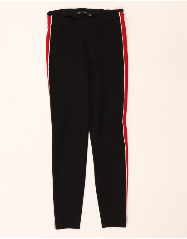 Zara Mujer Trafaluc Leggings UK 8 Small Negro Rayas