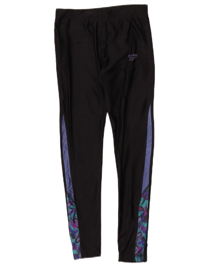 Reebok Leggings para mujer UK 40 Mediano Negro Colorblock Poliéster
