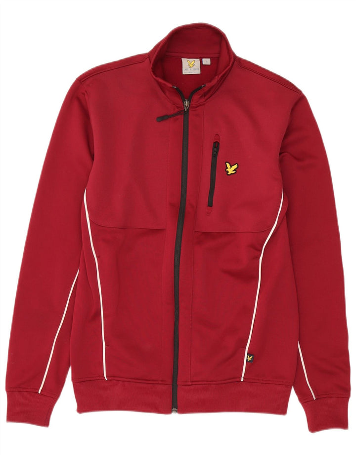 Lyle & Scott - Chaqueta de chándal para hombre, talla pequeña, poliéster granate