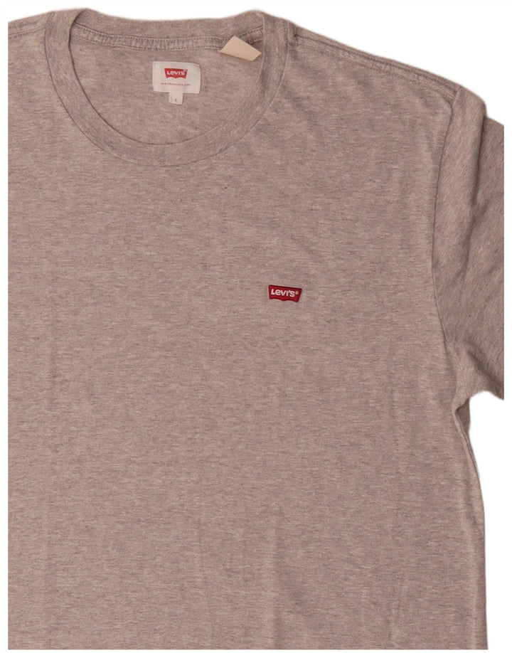 Camiseta Levi's para hombre Top grande de algodón gris