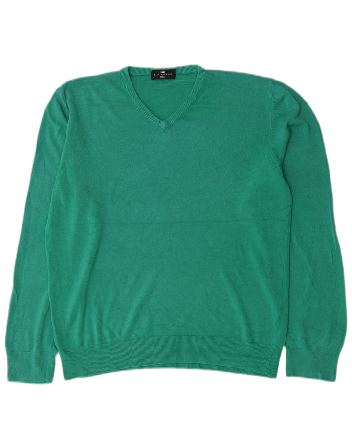 Marks & Spencer Suéter tipo jersey con cuello en V azul Harbor para hombre Verde grande