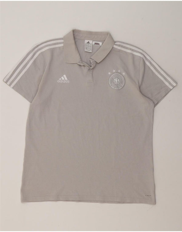 Adidas Mens Deutscher Fussball Bund Polo XL Gris Algodón