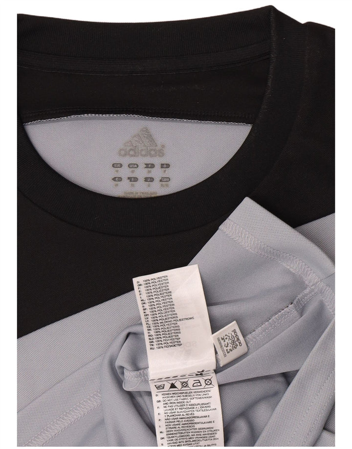 Adidas Hombre Climalite Graphic Camiseta Top Gris Medio Colorblock Poliéster