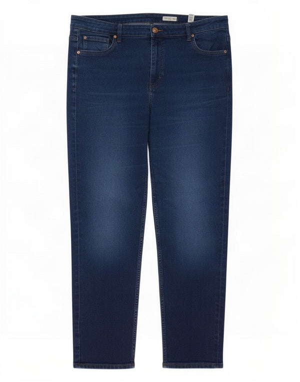 Marks & Spencer Jeans rectos The Sienna para mujer UK 20 2XL W40 L29 Azul