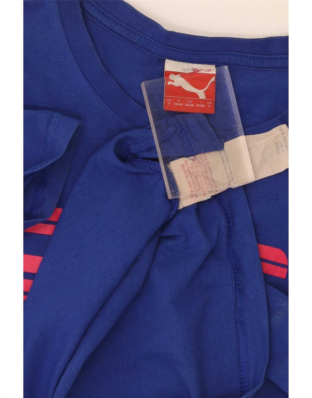 Puma Camiseta gráfica para hombre Top Small Blue Cotton