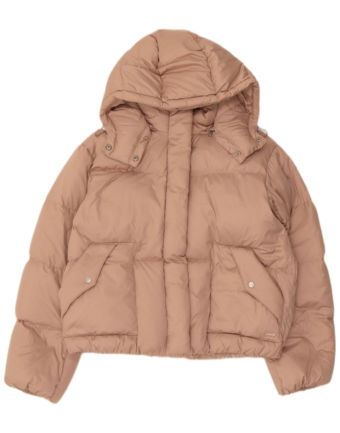 Levi's Chaqueta acolchada extragrande con capucha para mujer UK 10 Small Poliéster morado