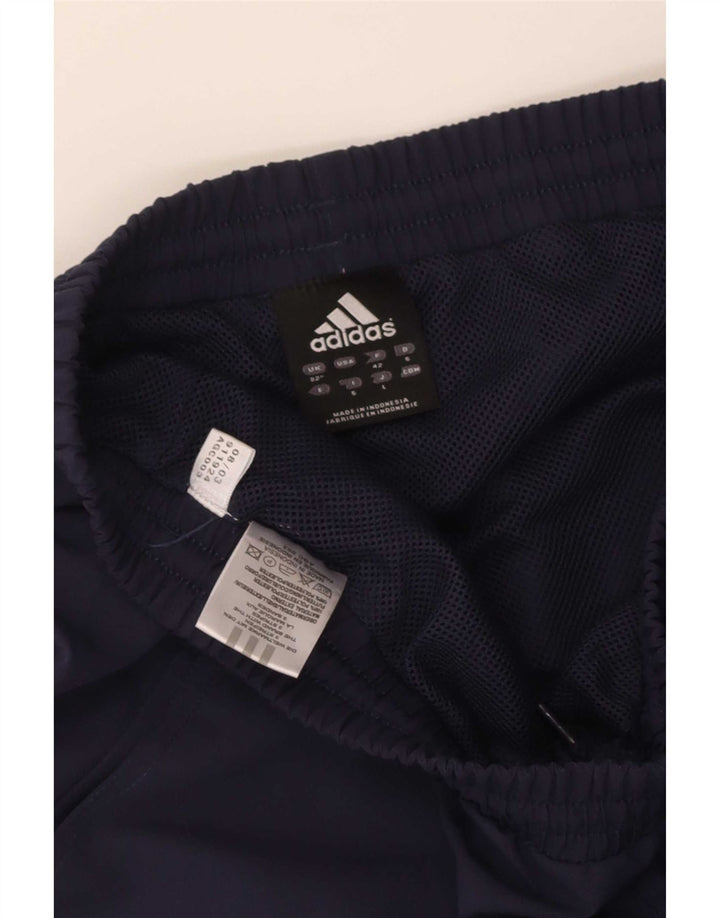 Pantalones cortos deportivos Adidas para hombre Poliéster color block azul marino medio