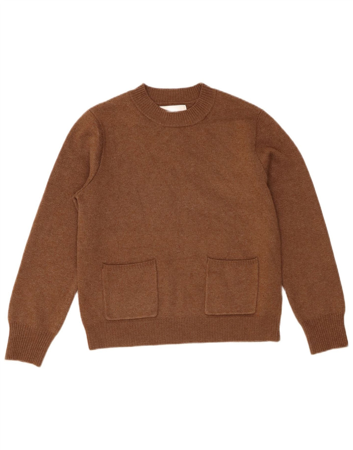Zara Jersey Niña Cuello Redondo 11-12 Años Marrón Poliéster