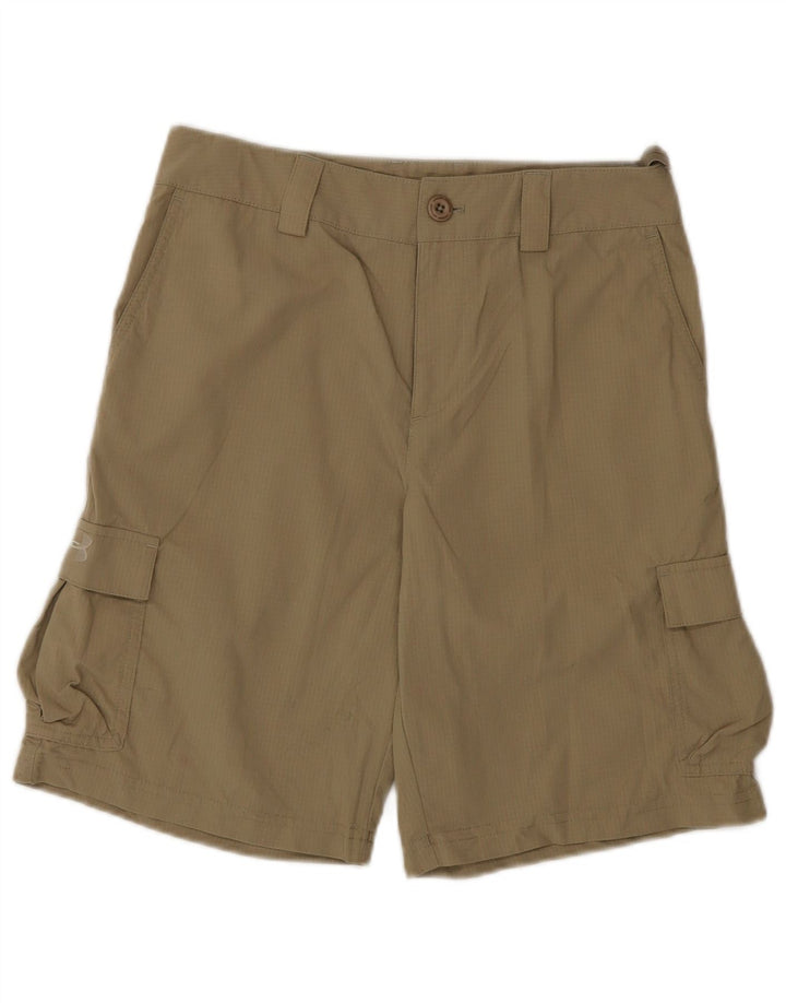 UNDER ARMOUR Pantalones cortos tipo cargo para niños 11-12 años Grande W28 Beige