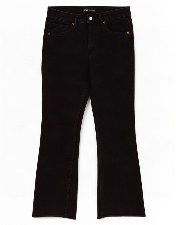 Zara Jeans Bootcut para Mujer EU 38 Small W28 L26 Algodón Negro