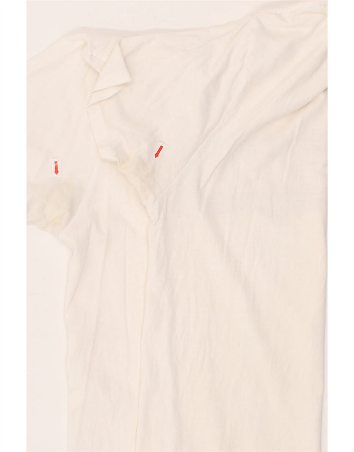 LEVI'S Mens Graphic T-Shirt Top Medium White Vintage Levi's and Second-Hand Levi's from Messina Hembry 