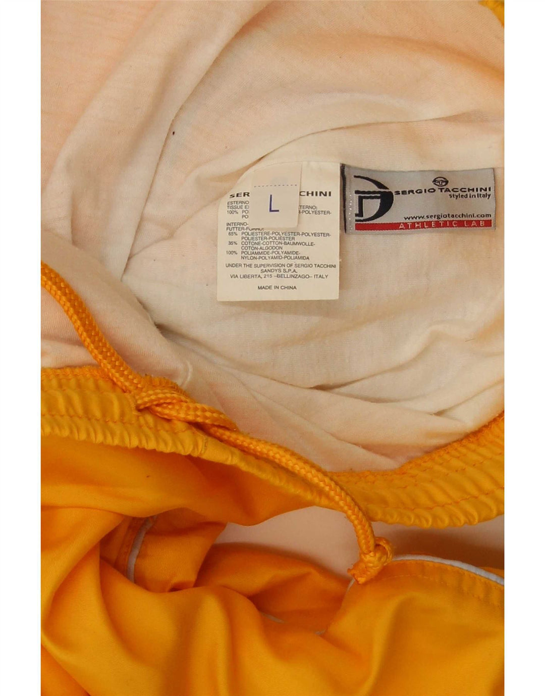 Sergio Tacchini Hombre Pantalones De Chándal Gráfico Joggers Large Amarillo