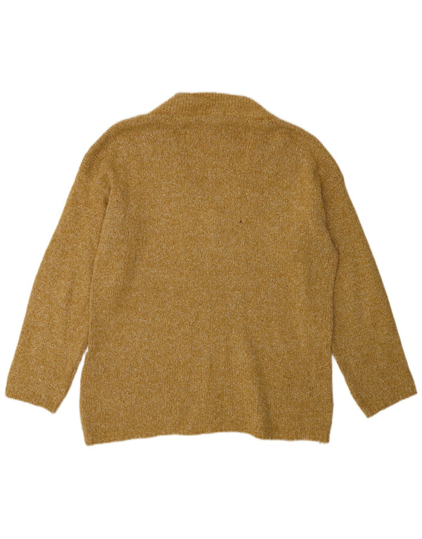 Massimo Dutti Jersey con Cuello en V para Mujer UK 10 Small Amarillo Moteado
