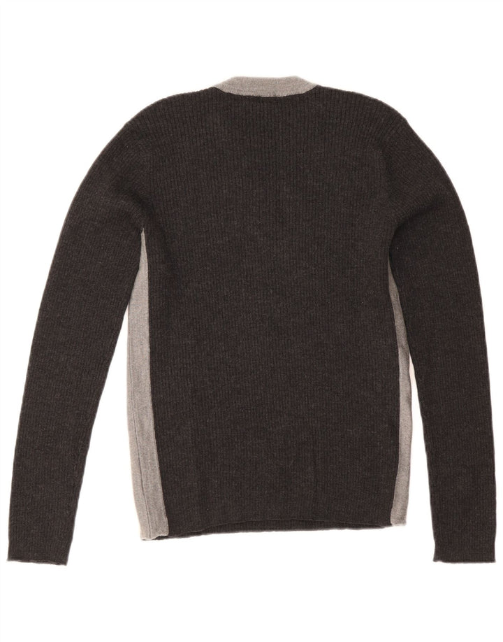Paul Smith Suéter tipo jersey con cuello redondo para mujer Reino Unido 42 Gris medio Colorblock
