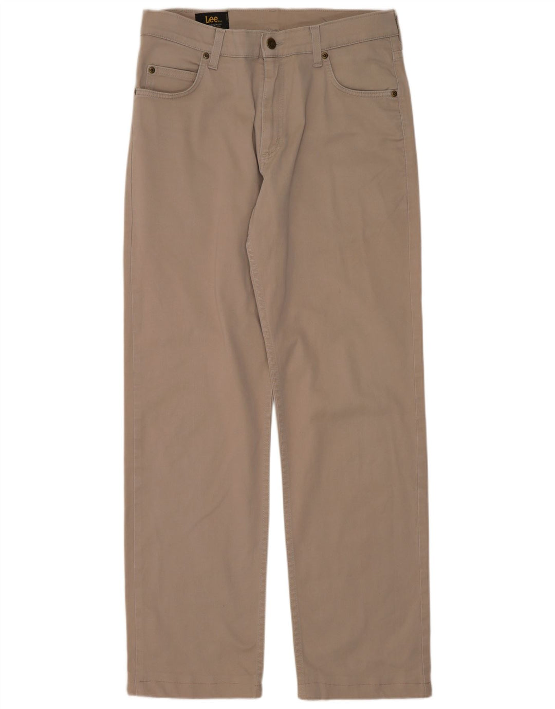 LEE Pantalones informales rectos Brooklyn para hombre W33 L30 Algodón beige