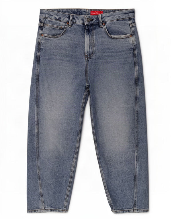 Marks & Spencer Jeans rectos para mujer UK 12 Medium W30 L23 Algodón azul