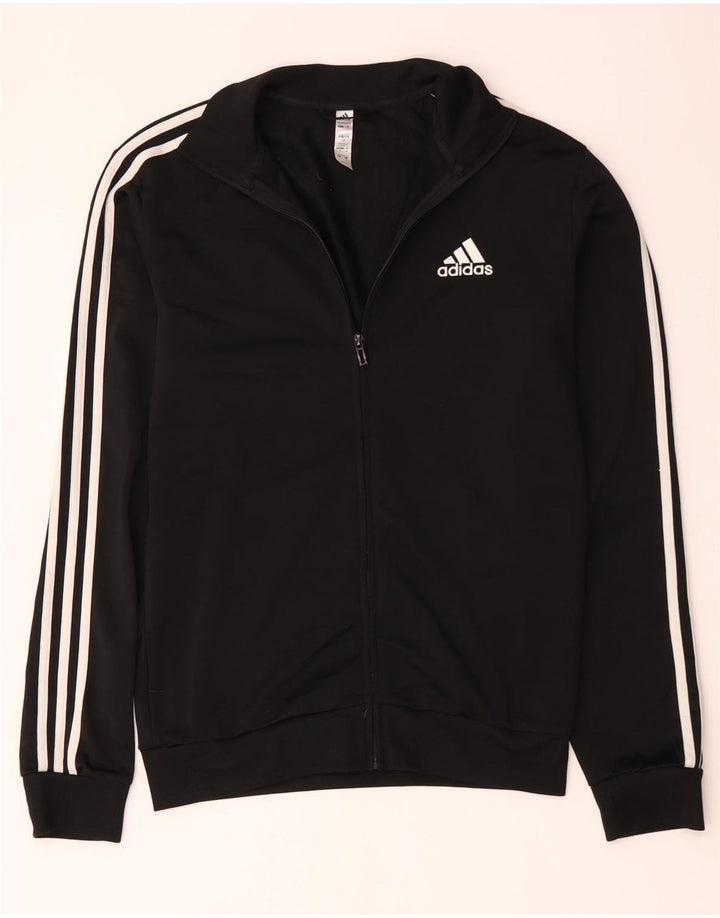 Adidas Hombre Chándal Top Chaqueta Pequeña Poliéster Negro