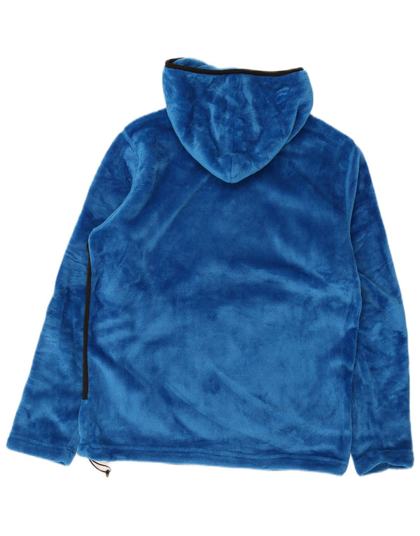 Brugi Chaqueta polar con capucha para hombre UK 40 Large Azul Colorblock Poliéster