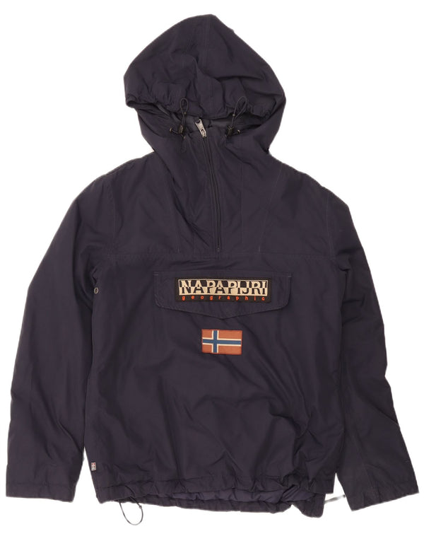 Napapijri Chaqueta anorak con capucha y gráfico para hombre UK 40 Large Poliamida azul marino