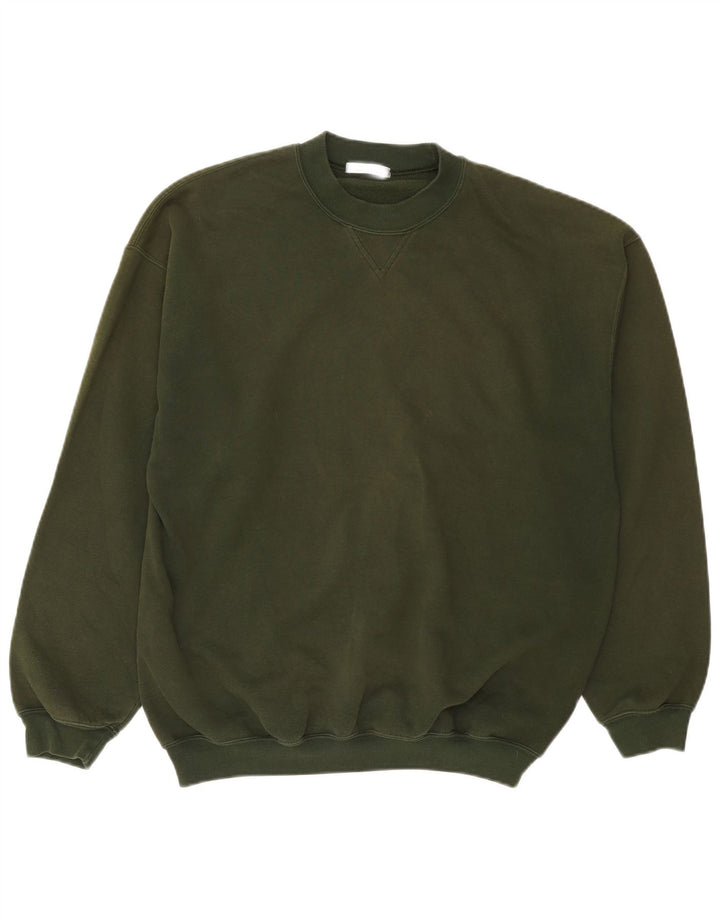 Marks & Spencer Hombre Sudadera Jumper Medium Khaki Algodón