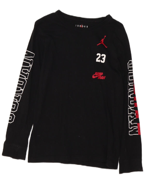 Jordan Boys Graphic Top Manga Larga 13-14 Años XL Negro Algodón