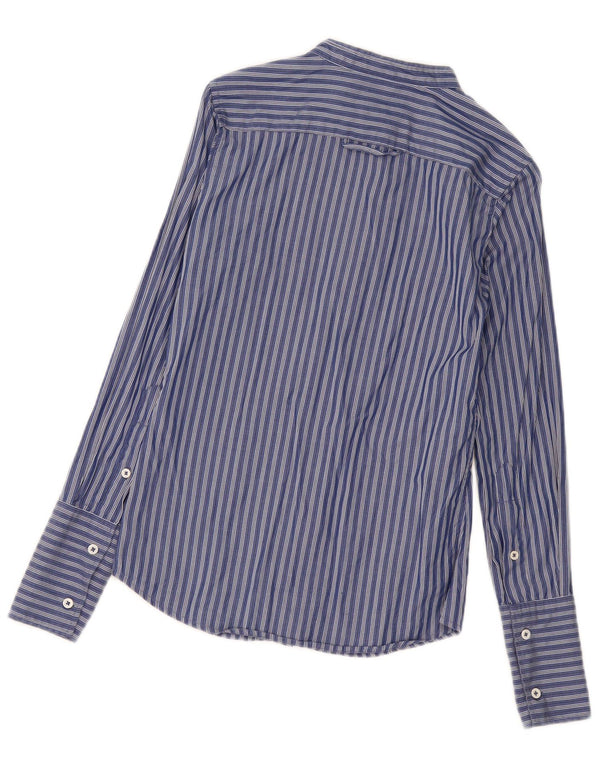 Camisa Benetton Mujer ES 40 Small Azul Marino Rayas