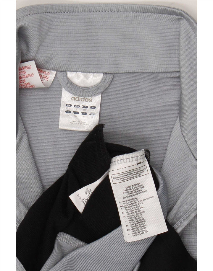 Adidas - Chaqueta de chándal para niño, 11-12 años, color gris, poliéster