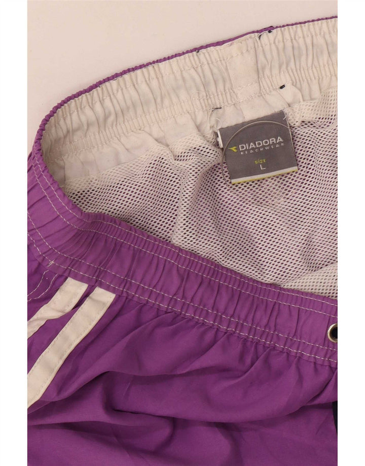 Diadora Bañador Corto Hombre Poliéster Morado Grande