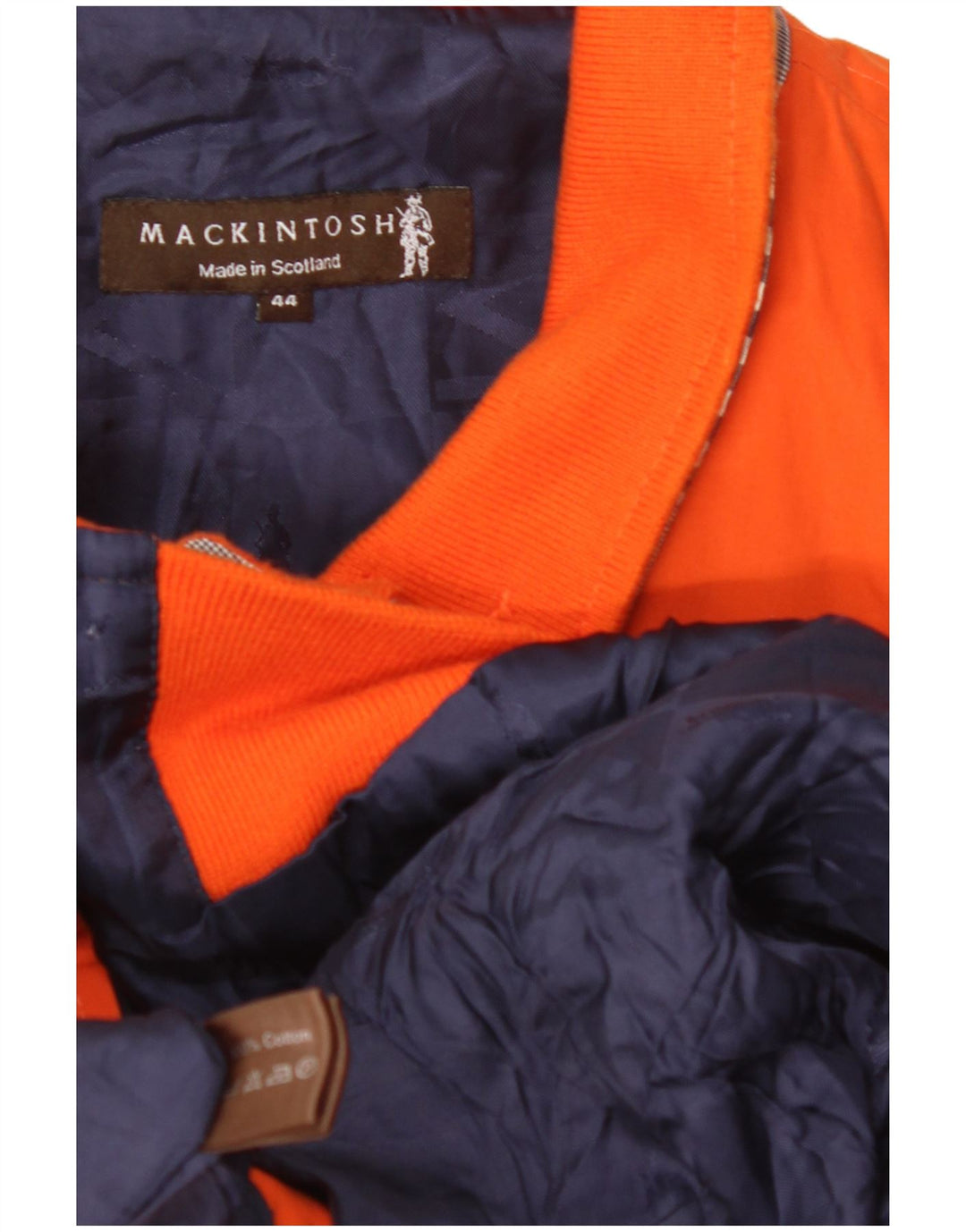 MACKINTOSH Chaqueta bomber para hombre UK 44 2XL Algodón a cuadros naranja