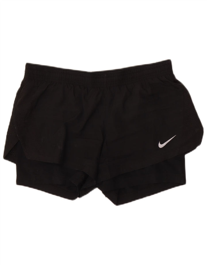 Nike - Pantalones cortos deportivos Dri Fit para mujer, talla M, poliéster negro