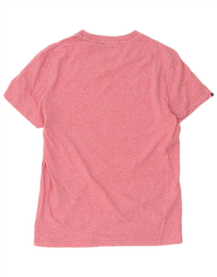 Superdry Camiseta para hombre Top de algodón moteado en rosa medio