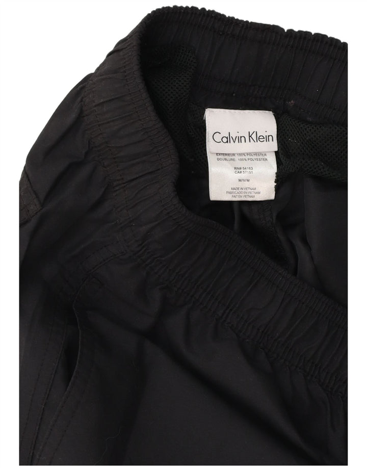 Calvin Klein Shorts De Baño Gráfico Para Hombre Poliéster Negro Mediano