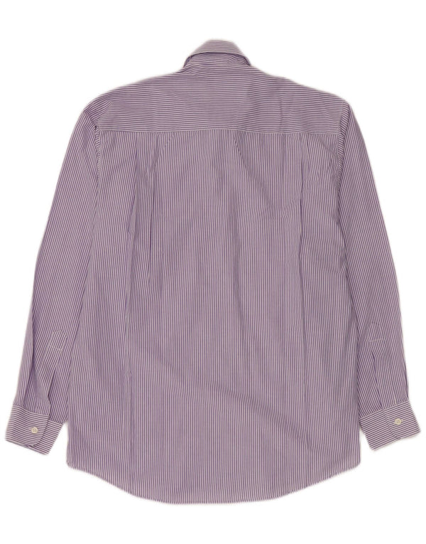 Camisa Silverstone Hombre Small Algodón Rayas Morado