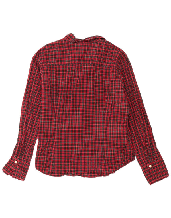 Eddie Bauer Camisa de franela para mujer UK 46 Algodón a cuadros rojos grandes