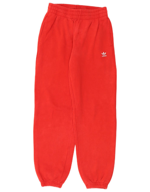 ADIDAS Pantalones de chándal de cintura alta para mujer Joggers UK 12 Medium Red