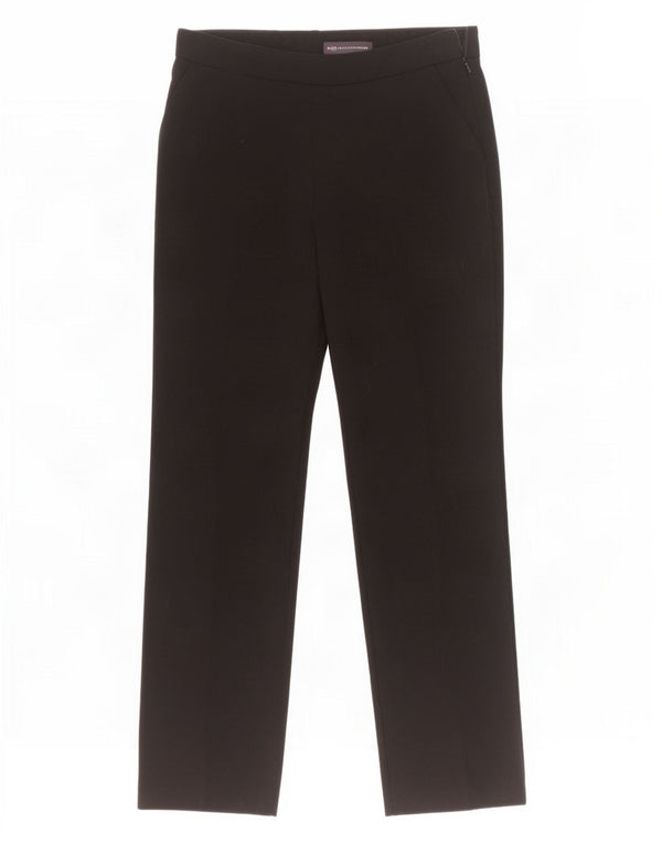 Marks & Spencer Pantalones Casuales Rectos para Mujer UK 10 Small W30 L28 Negro