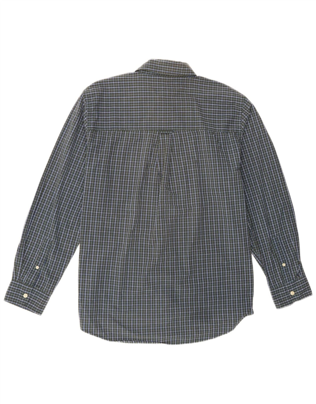 Chaps Camisa de fácil cuidado para hombre de algodón a cuadros verdes grandes