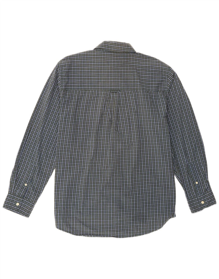 Chaps Camisa de fácil cuidado para hombre de algodón a cuadros verdes grandes