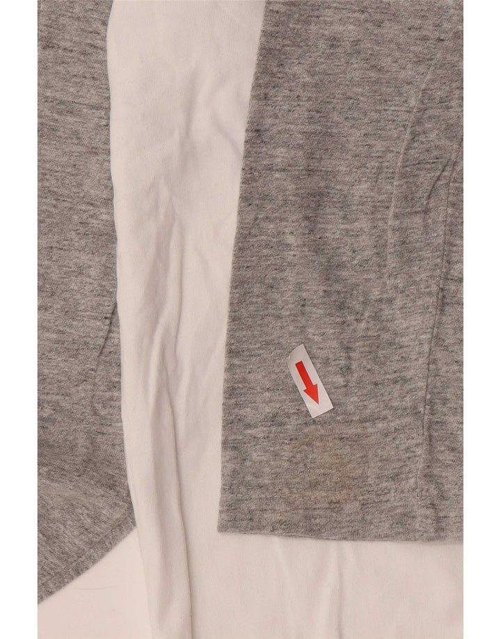Superdry Hombre Top De Manga Larga De Algodón Color Block Blanco Grande