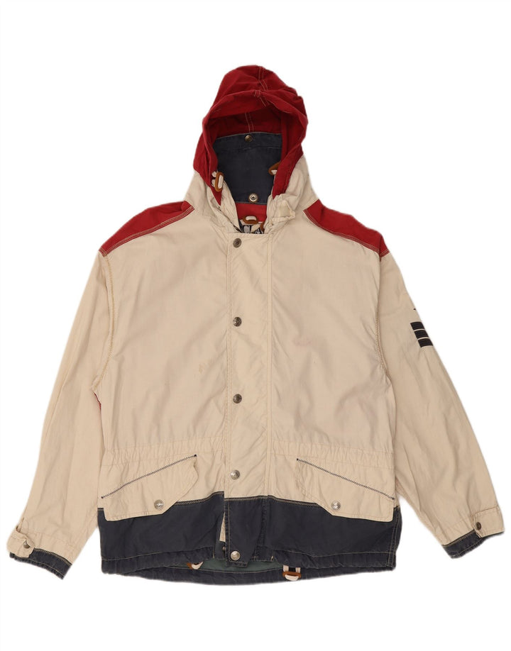 Chaqueta cortavientos para hombre Ocean Star IT 46 Small White Colourblock Synthetic