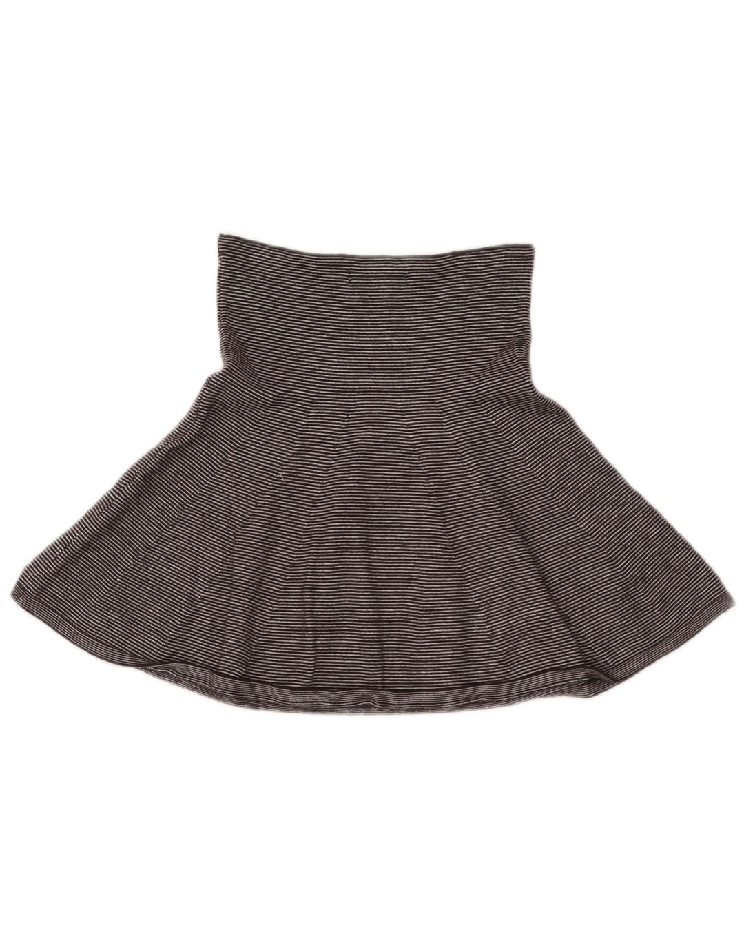 Zara Minifalda Mujer Small W26 Viscosa Gris Rayas Pintadas