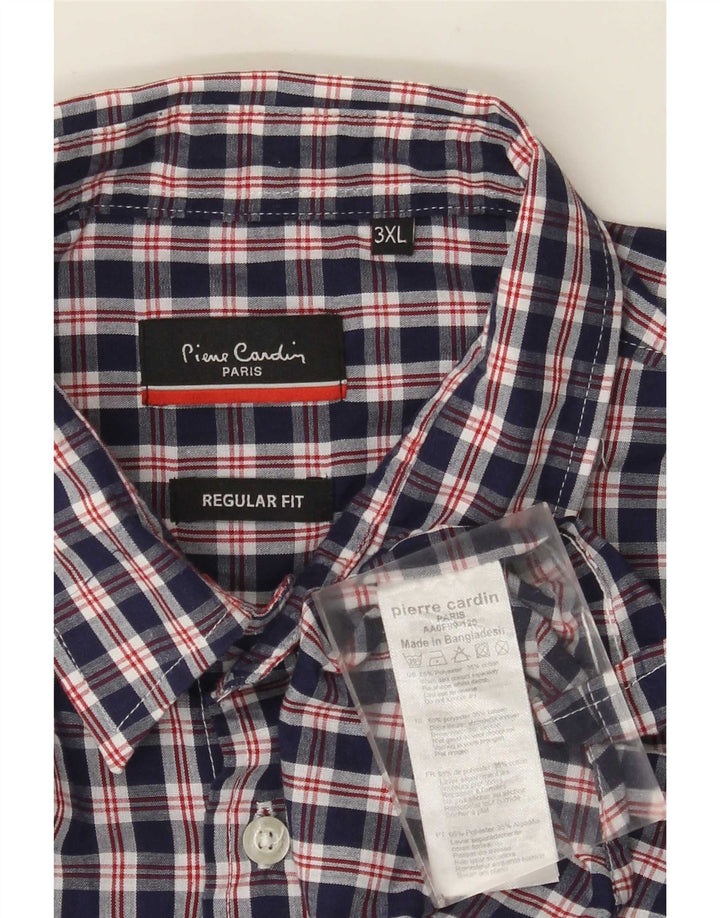 Pierre Cardin Camisa de corte regular para hombre 3XL Poliéster azul marino