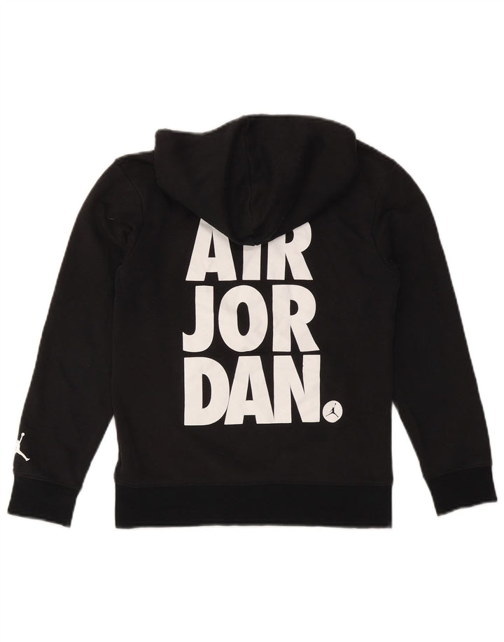 Jordan - Sudadera con capucha para niños, 10-11 años, talla mediana, color negro