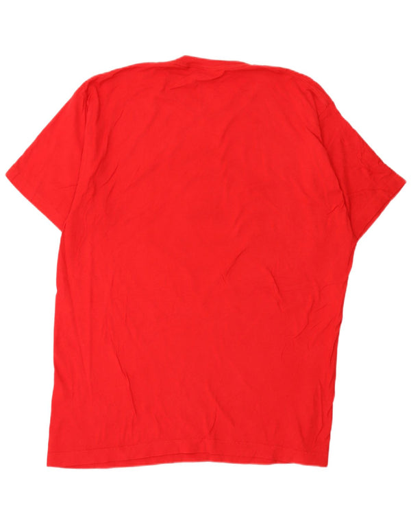 Quiksilver Hombre Regular Fit Graphic Camiseta Top XL Algodón Rojo