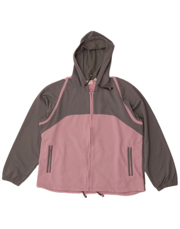 Diadora Chaqueta de chándal con capucha para mujer, talla 40, talla grande, color rosa