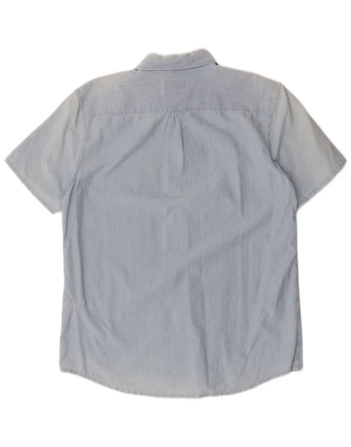 A.P.C Camisa de manga corta para hombre azul medio