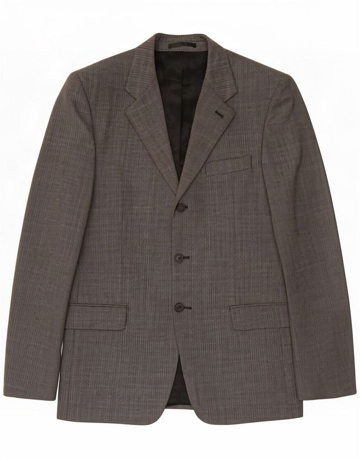 Chaqueta tipo blazer de 3 botones para hombre Cacharel IT 50 Viscosa gris Chevron grande