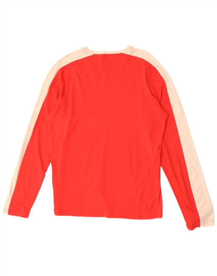 Kappa Hombre Top Manga Larga XL Rojo Colorblock Algodón