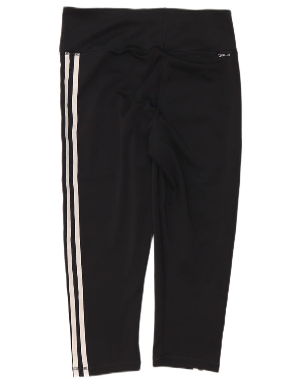 Adidas Mujer Climalite Capri Leggings Reino Unido 12/14 Mediano Negro Poliéster