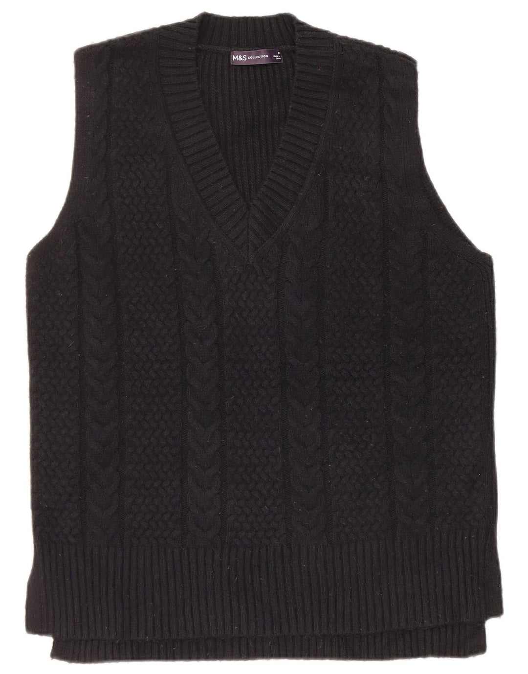Marks & Spencer Chaleco para hombre Camiseta sin mangas Mediana Poliéster negro
